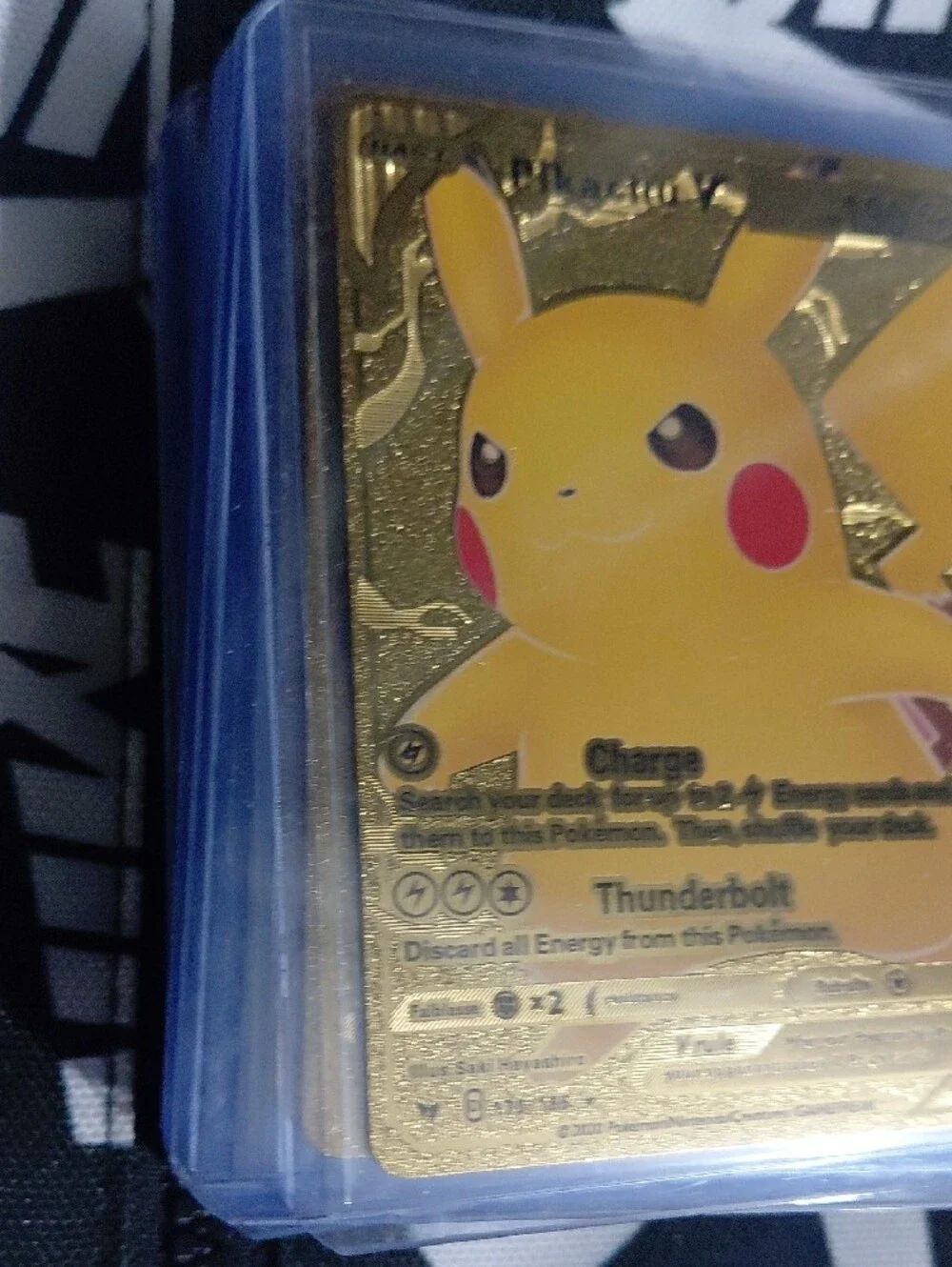 Pikachu Gold Collectible Trading Card